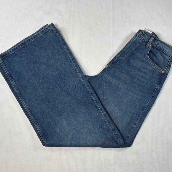 Reformation Cary High Rise Slouchy Wide Leg Jeans Women's Size 27 Medium Wash - Picture 4 of 15